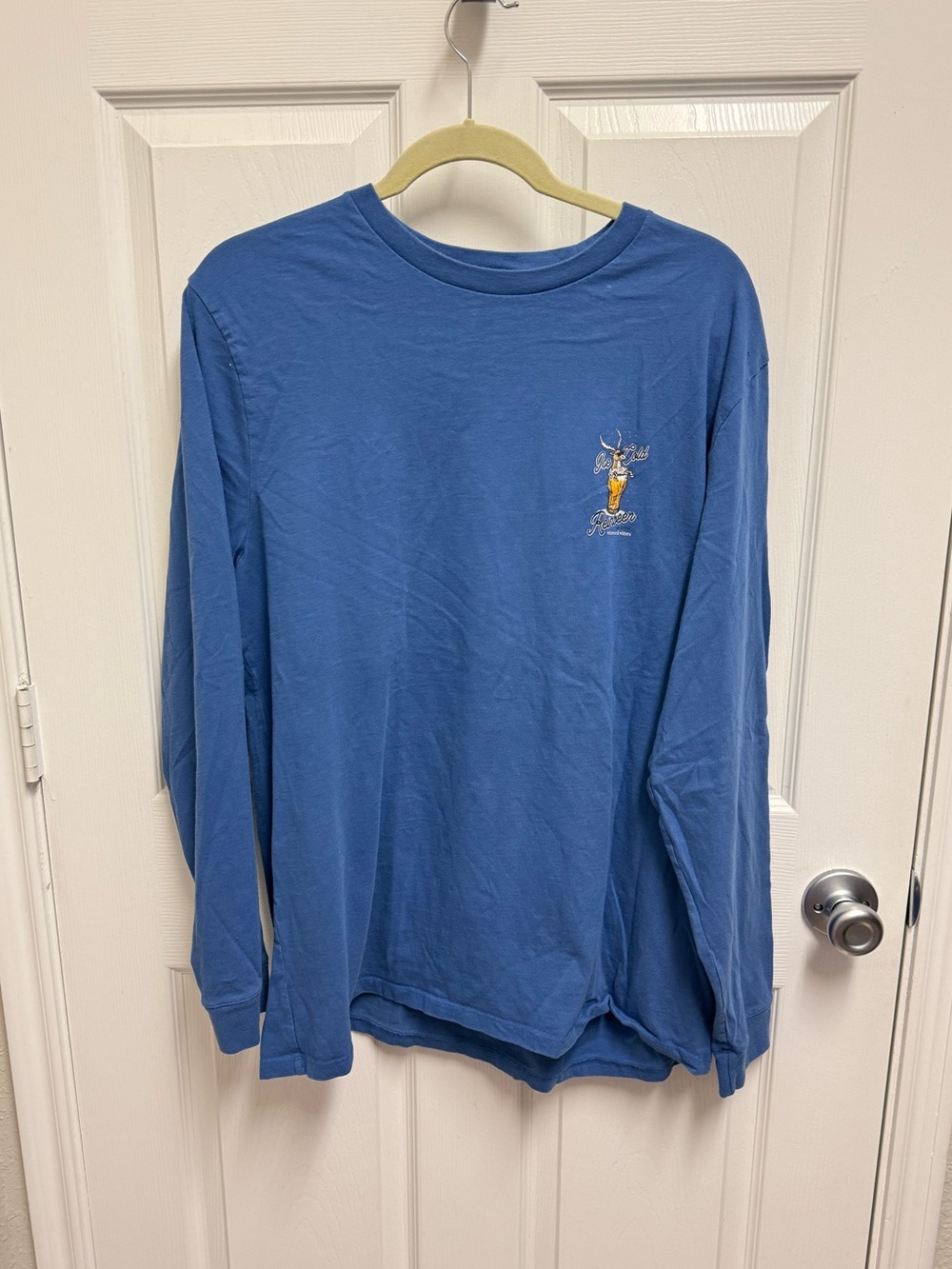 Vineyard Vines Blue Longsleeve Reinbeer Tee
